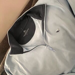 Vineyard Vines Sky Blue Pullover with Dark Collar